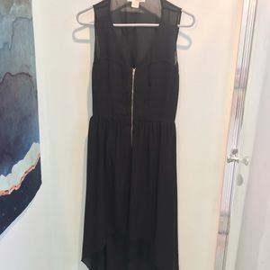 Black high-low dress